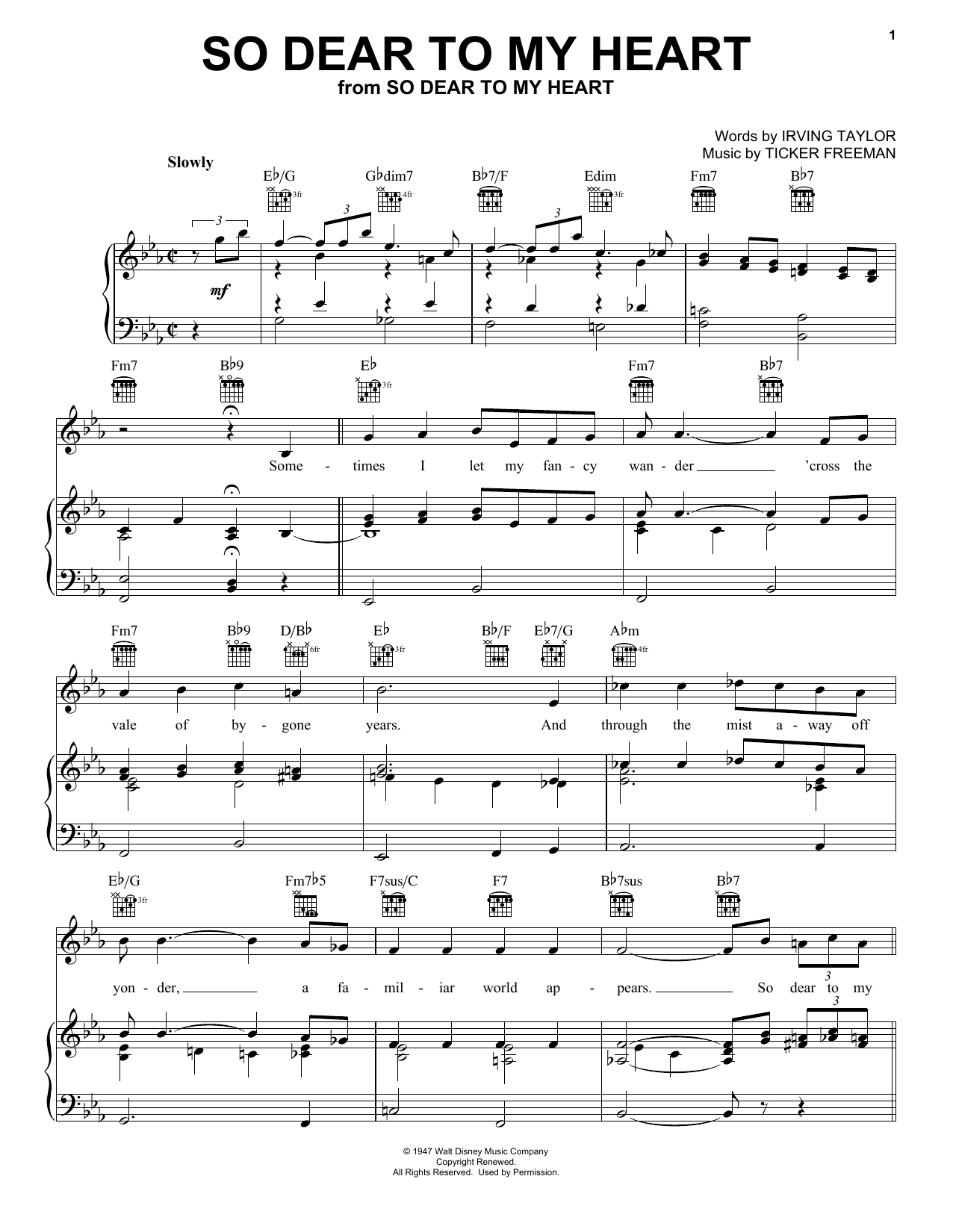 Learn to play Peggy Lee So Dear To My Heart sheet music for Piano, Vocal & Guitar Chords (Right-Hand Melody) in minutes. Price: 7.8900$ Peggy Lee So Dear To My Heart sheet music notes and chords arranged for Piano, Vocal & Guitar Chords (Right-Hand Melody)