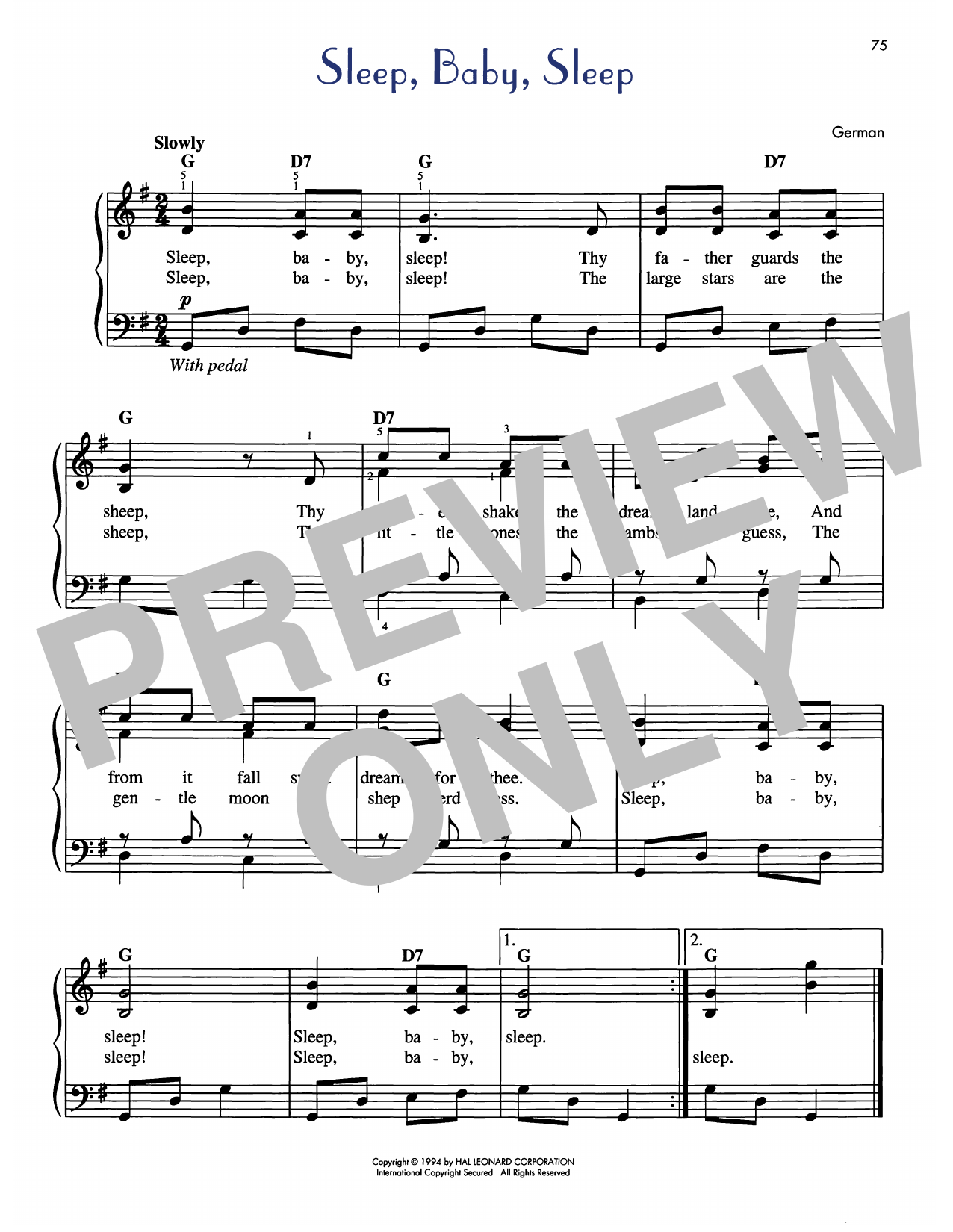 Learn to play Pennsylvania Dutch Lullaby Sleep, Baby, Sleep sheet music for Easy Piano in minutes. Price: 6.9900$ Pennsylvania Dutch Lullaby Sleep, Baby, Sleep sheet music notes and chords arranged for Easy Piano