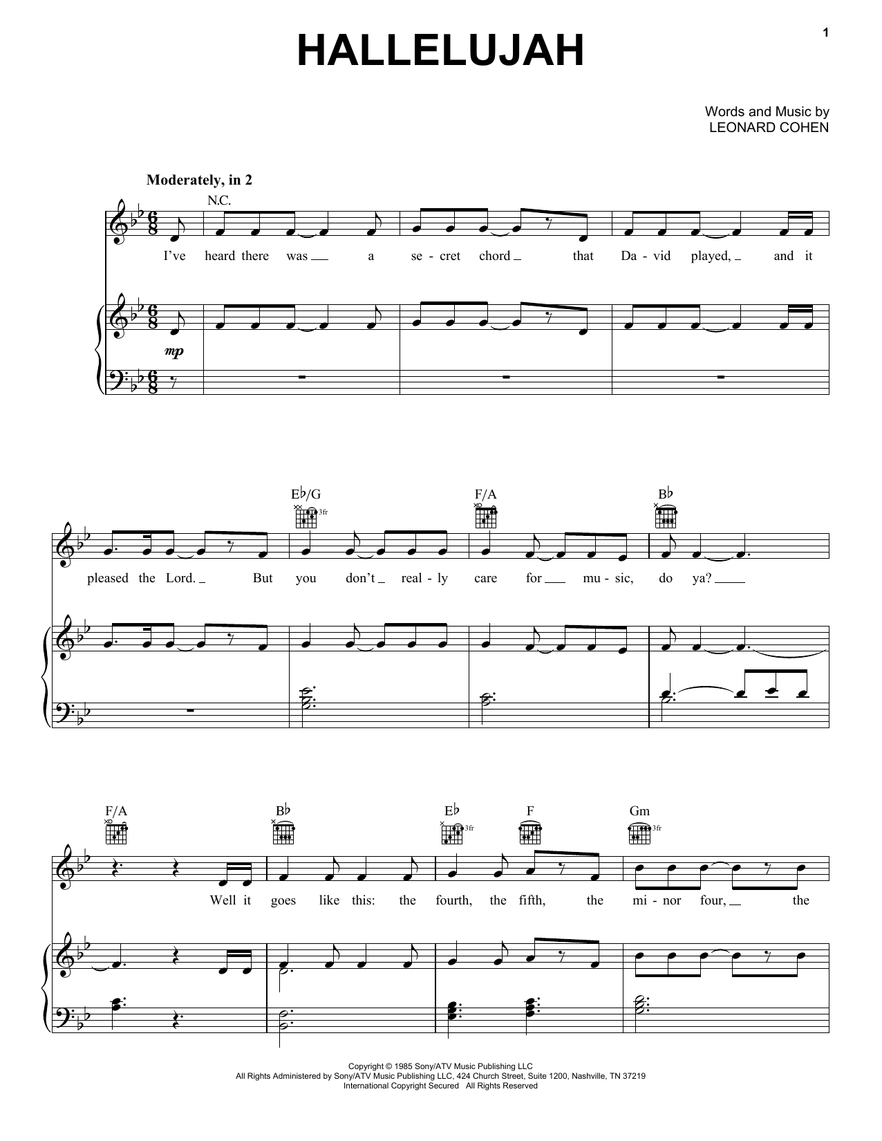 Pentatonix Hallelujah sheet music notes and chords. Download Printable PDF.