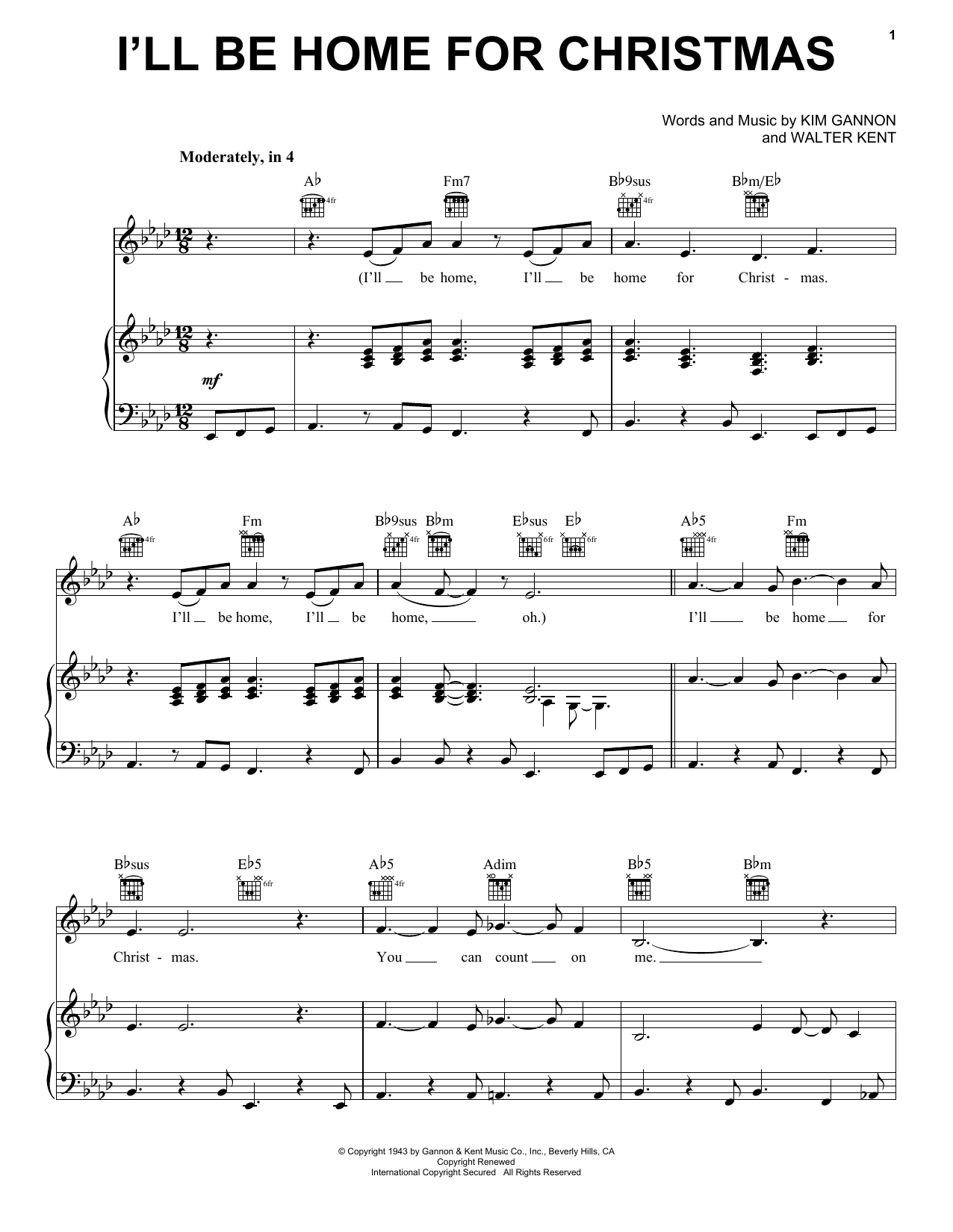 Pentatonix I'll Be Home For Christmas sheet music notes and chords. Download Printable PDF.