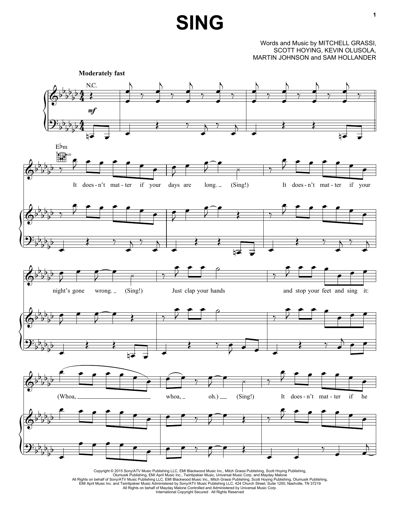 Pentatonix Sing sheet music notes and chords. Download Printable PDF.