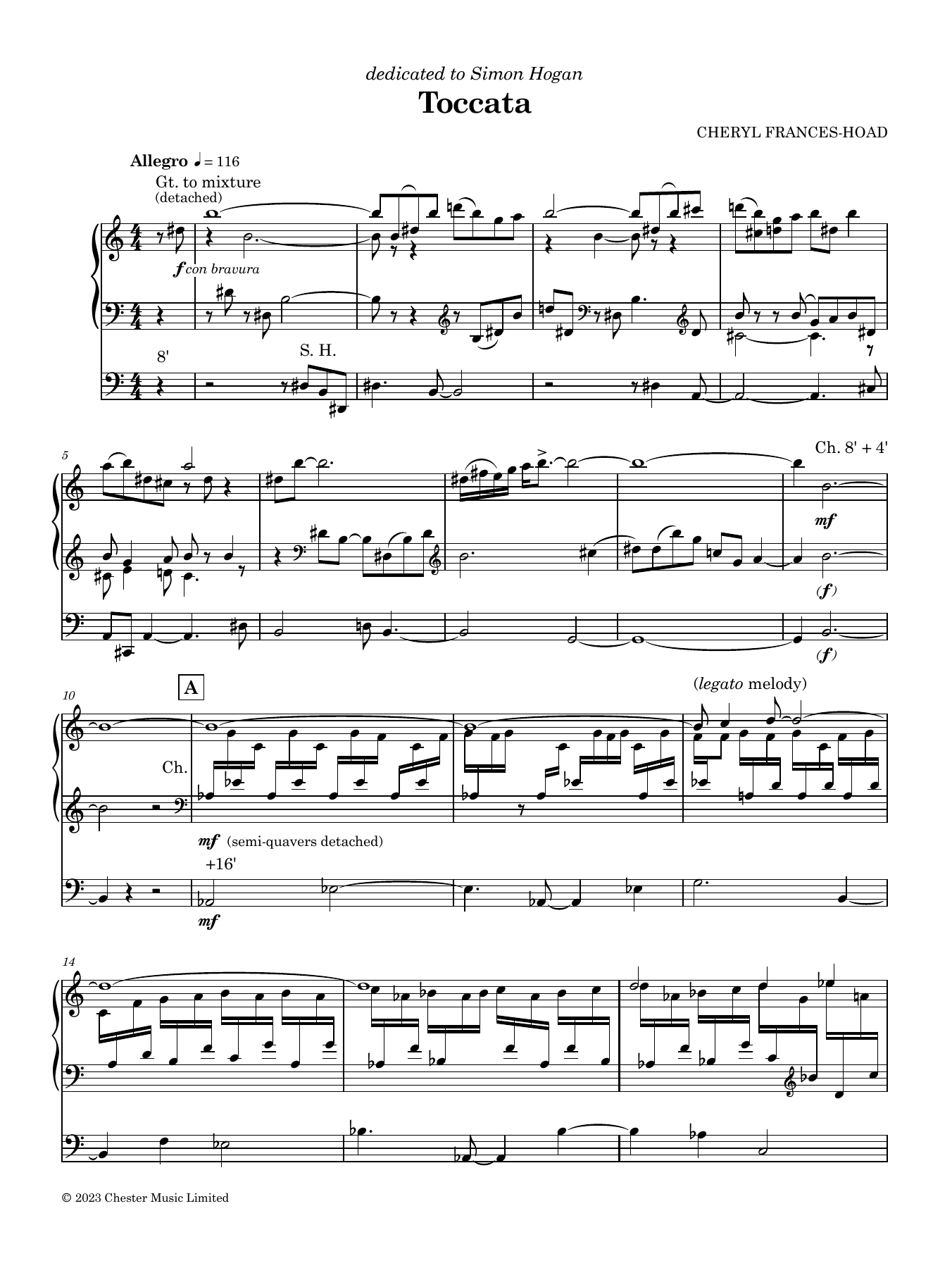 Per Norgard Toccata sheet music notes and chords. Download Printable PDF.