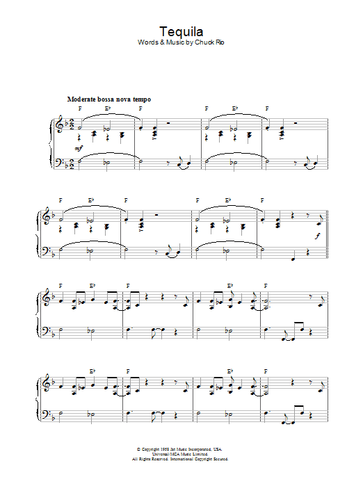 Learn to play Perez Prado Tequila sheet music for Piano Solo in minutes. Price: 7.8900$ Perez Prado Tequila sheet music notes and chords arranged for Piano Solo