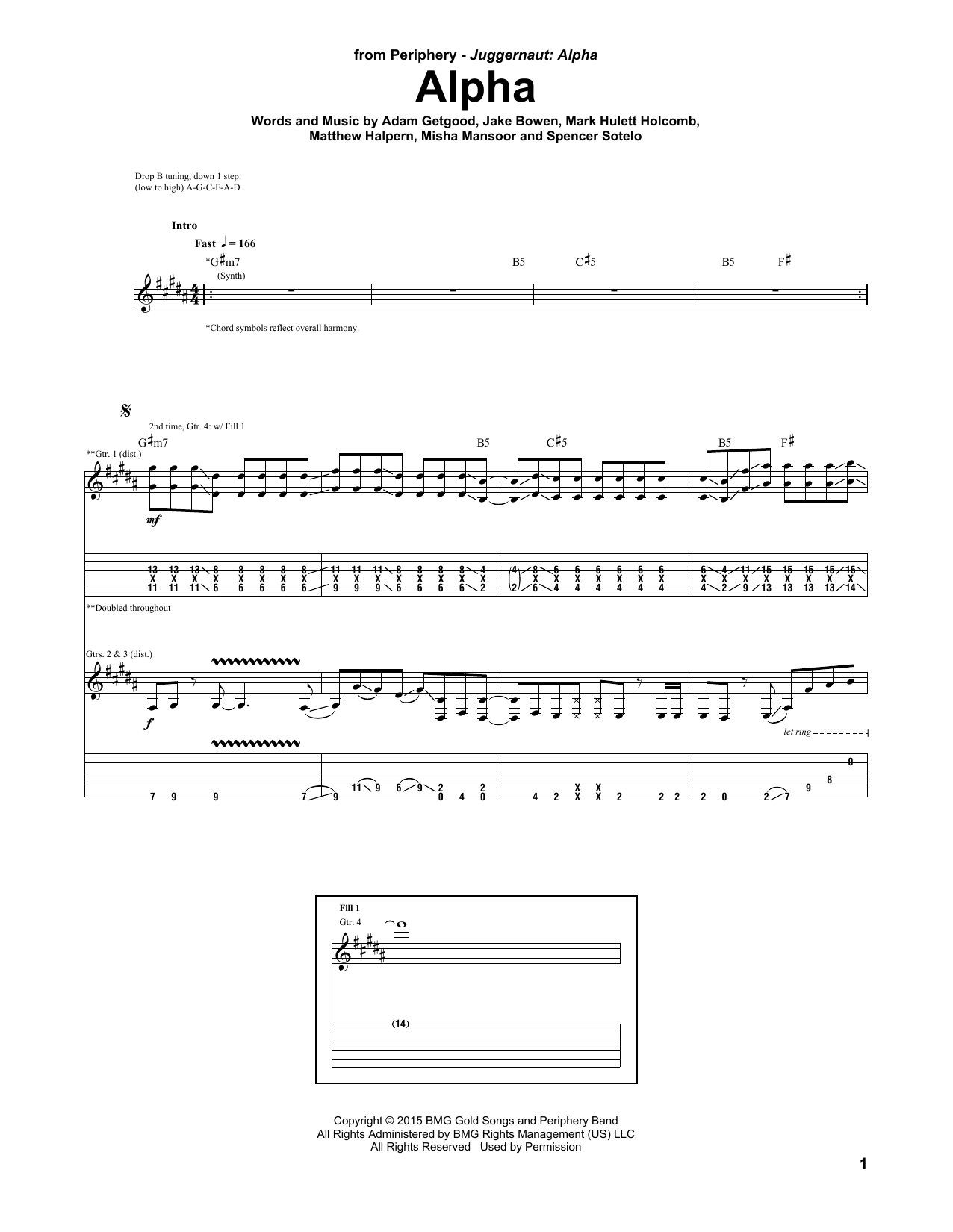 Learn to play Periphery Alpha sheet music for Guitar Tab in minutes. Price: 7.8900$ Periphery Alpha sheet music notes and chords arranged for Guitar Tab