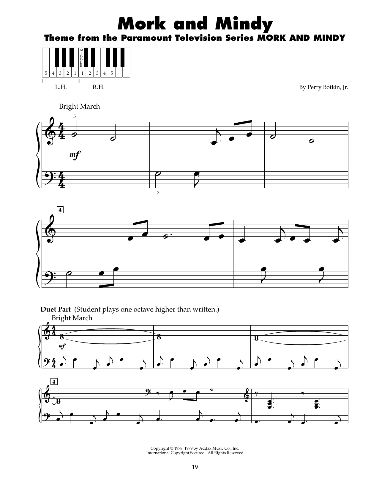 Perry Botkin, Jr. Mork And Mindy sheet music notes and chords. Download Printable PDF.