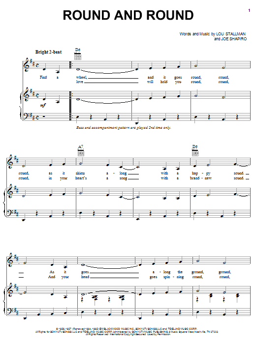 Perry Como Round And Round sheet music notes and chords. Download Printable PDF.