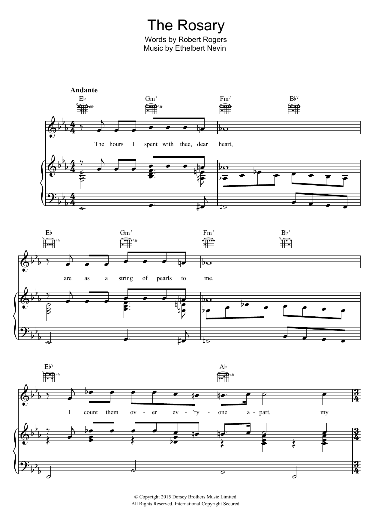 Learn to play Perry Como The Rosary sheet music for Piano, Vocal & Guitar Chords in minutes. Price: 7.8900$ Perry Como The Rosary sheet music notes and chords arranged for Piano, Vocal & Guitar Chords