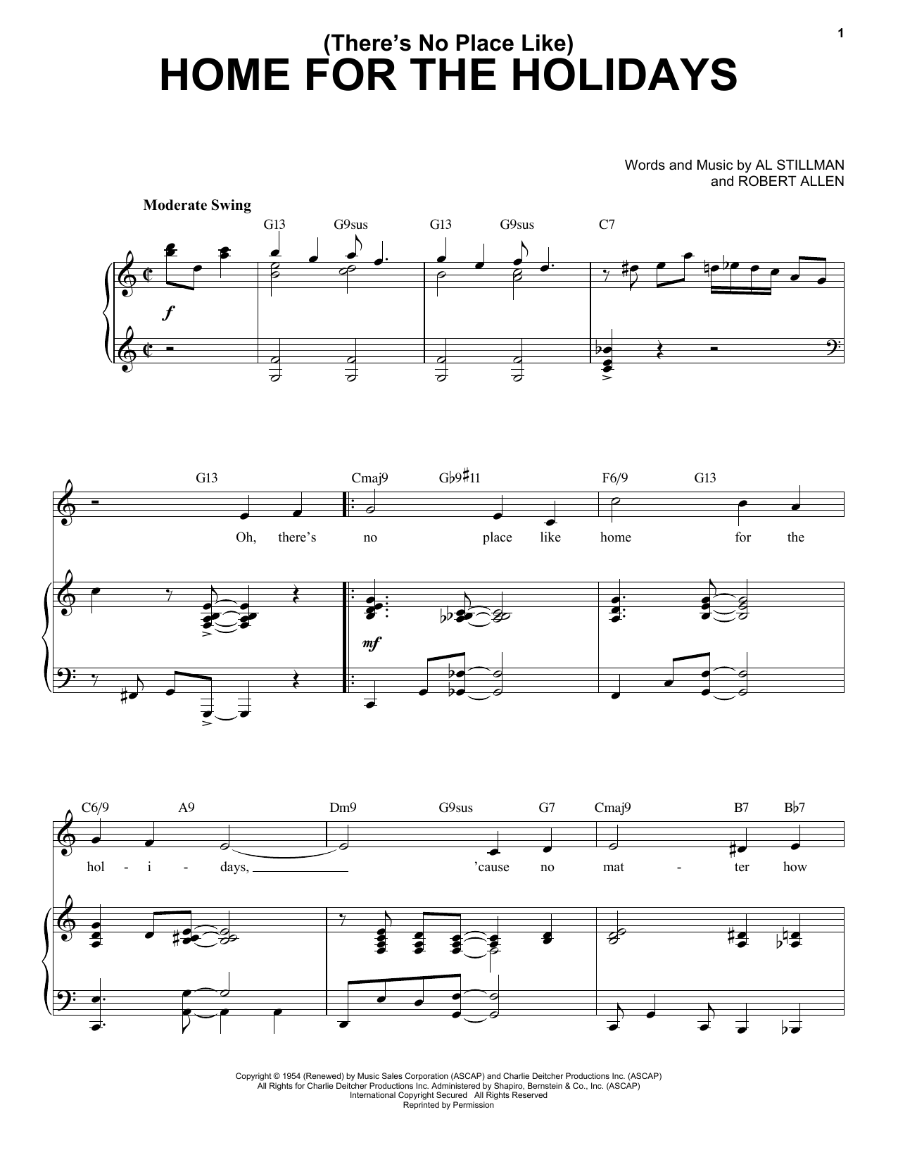 Perry Como (There's No Place Like) Home For The Holidays [Jazz Version] (arr. Brent Edstrom) sheet music notes and chords. Download Printable PDF.