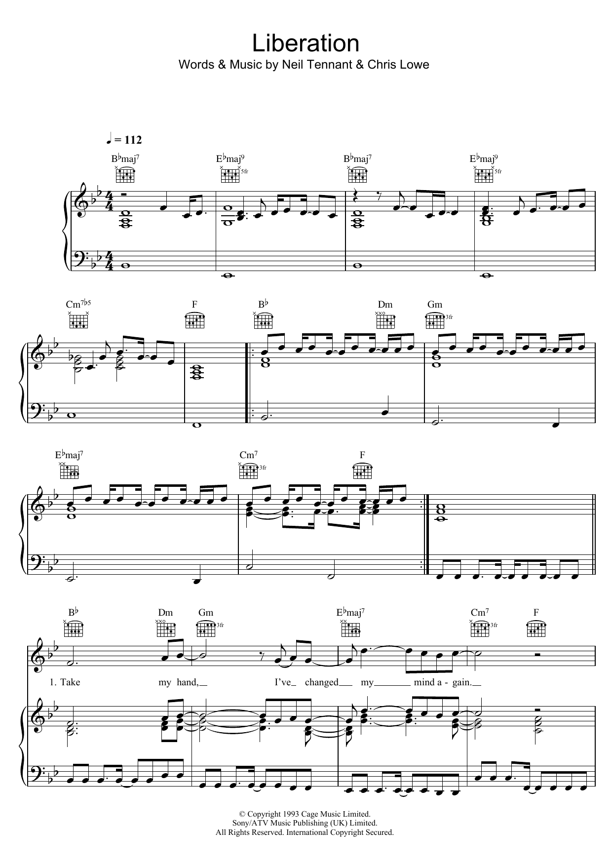 Learn to play Pet Shop Boys Liberation sheet music for Piano, Vocal & Guitar Chords in minutes. Price: 7.8900$ Pet Shop Boys Liberation sheet music notes and chords arranged for Piano, Vocal & Guitar Chords