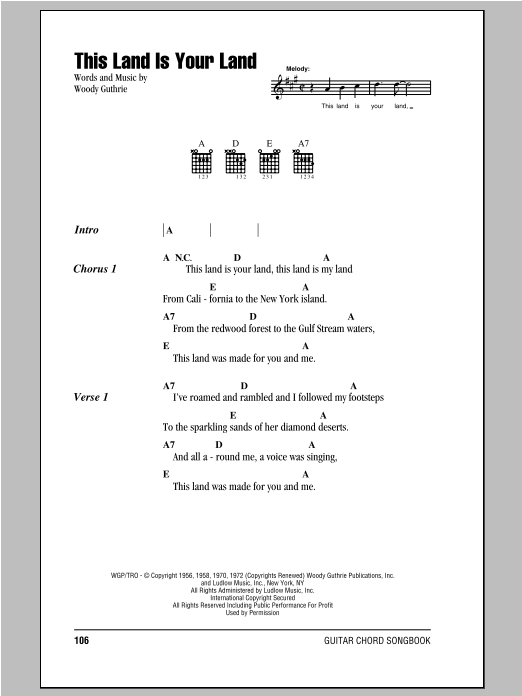 Peter, Paul & Mary This Land Is Your Land sheet music notes and chords. Download Printable PDF.