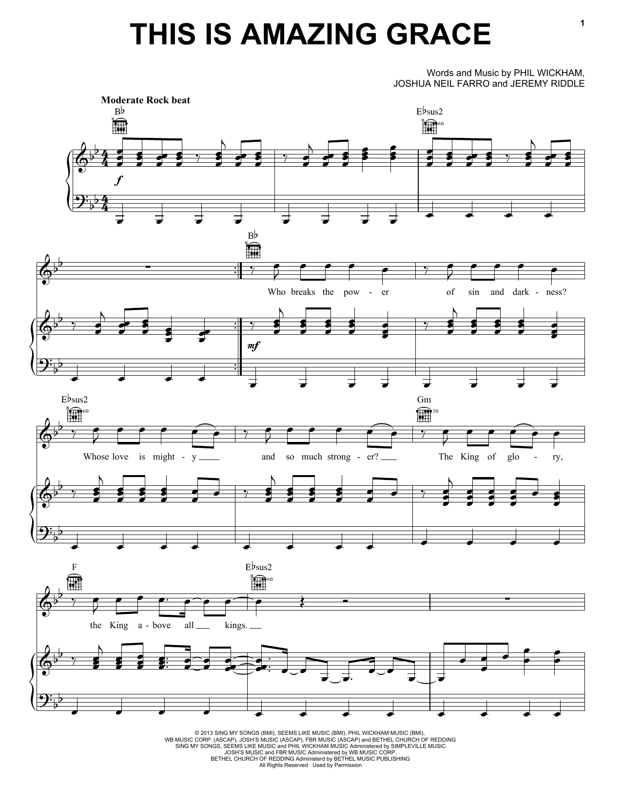 Phil Wickham This Is Amazing Grace sheet music notes and chords. Download Printable PDF.