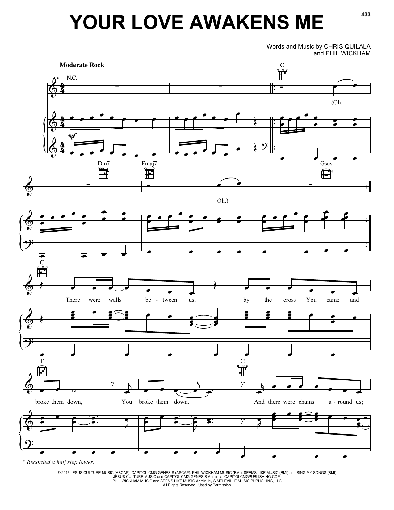 Learn to play Phil Wickham Your Love Awakens Me sheet music for Piano, Vocal & Guitar Chords (Right-Hand Melody) in minutes. Price: 7.8900$ Phil Wickham Your Love Awakens Me sheet music notes and chords arranged for Piano, Vocal & Guitar Chords (Right-Hand Melody)