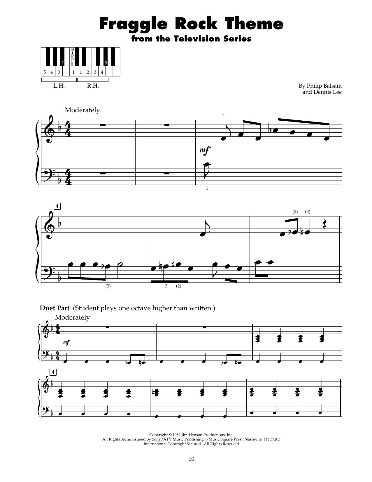 Philip Balsam Fraggle Rock Theme sheet music notes and chords. Download Printable PDF.