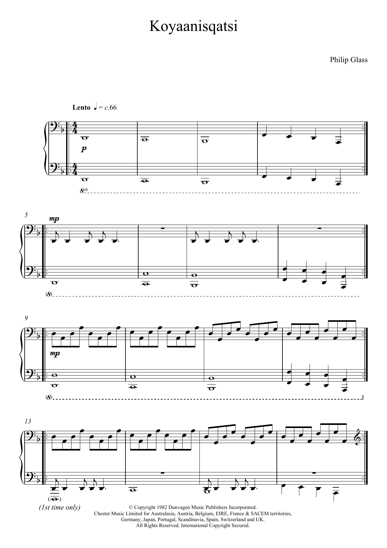 Learn to play Philip Glass Koyaanisqatsi sheet music for Piano Solo in minutes. Price: 7.8900$ Philip Glass Koyaanisqatsi sheet music notes and chords arranged for Piano Solo