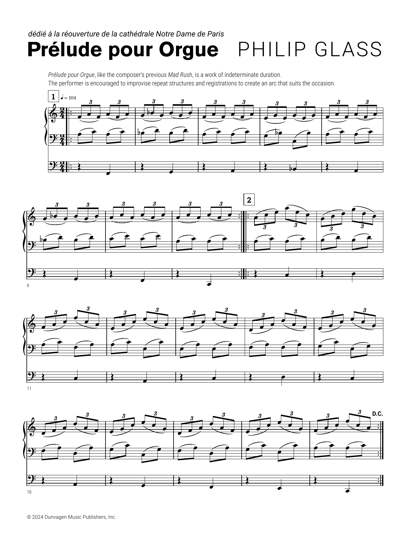 Learn to play Philip Glass Prélude pour Orgue sheet music for Organ in minutes. Price: 8.9900$ Philip Glass Prélude pour Orgue sheet music notes and chords arranged for Organ