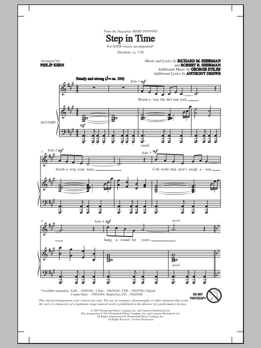 Learn to play Philip Kern Step In Time sheet music for 2-Part Choir in minutes. Price: 3.9900$ Philip Kern Step In Time sheet music notes and chords arranged for 2-Part Choir