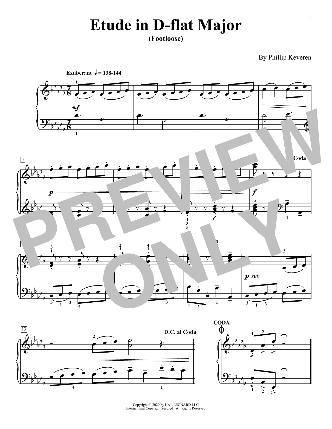 Learn to play Phillip Keveren Etude In D-Flat Major (Footloose) sheet music for Piano Solo in minutes. Price: 7.8900$ Phillip Keveren Etude In D-Flat Major (Footloose) sheet music notes and chords arranged for Piano Solo