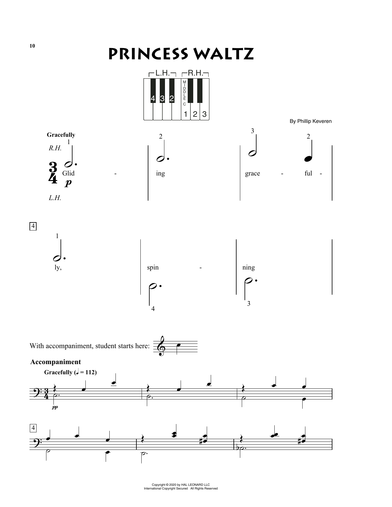 Phillip Keveren Princess Waltz sheet music notes and chords. Download Printable PDF.