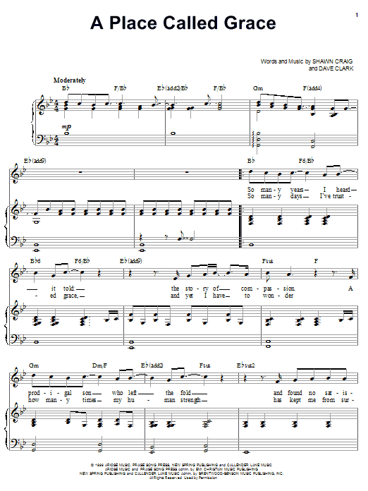 Learn to play Phillips, Craig & Dean A Place Called Grace sheet music for Piano & Vocal in minutes. Price: 7.8900$ Phillips, Craig & Dean A Place Called Grace sheet music notes and chords arranged for Piano & Vocal