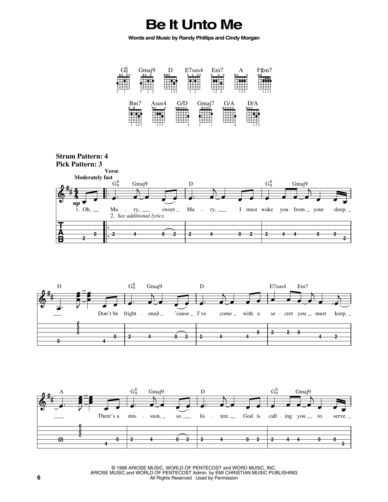 Phillips, Craig & Dean Be It Unto Me sheet music notes and chords. Download Printable PDF.