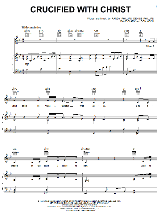 Learn to play Phillips, Craig & Dean Crucified With Christ sheet music for Piano, Vocal & Guitar Chords (Right-Hand Melody) in minutes. Price: 7.8900$ Phillips, Craig & Dean Crucified With Christ sheet music notes and chords arranged for Piano, Vocal & Guitar Chords (Right-Hand Melody)
