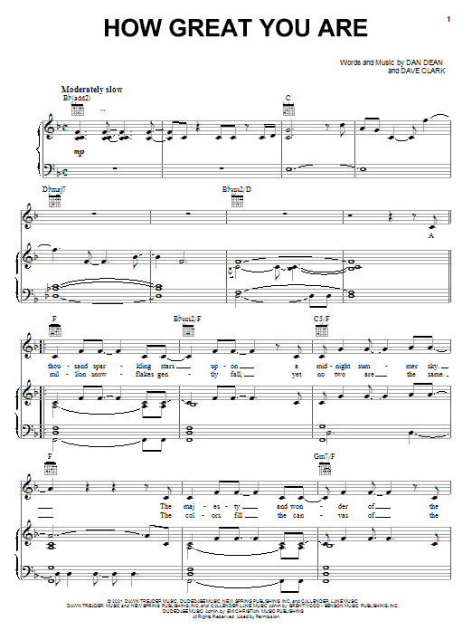 Learn to play Phillips, Craig & Dean How Great You Are sheet music for Piano, Vocal & Guitar Chords (Right-Hand Melody) in minutes. Price: 7.8900$ Phillips, Craig & Dean How Great You Are sheet music notes and chords arranged for Piano, Vocal & Guitar Chords (Right-Hand Melody)