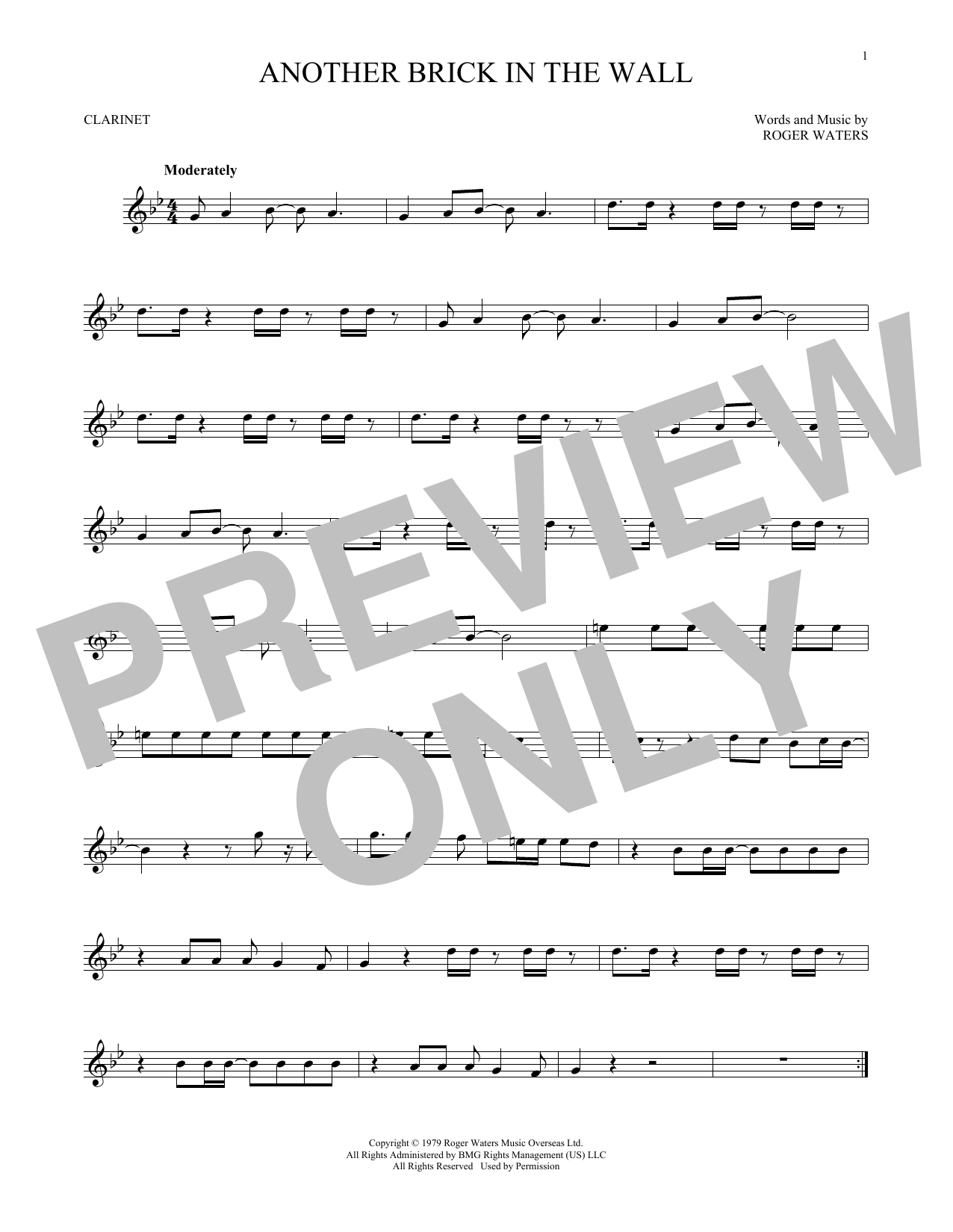 Pink Floyd Another Brick In The Wall sheet music notes and chords. Download Printable PDF.