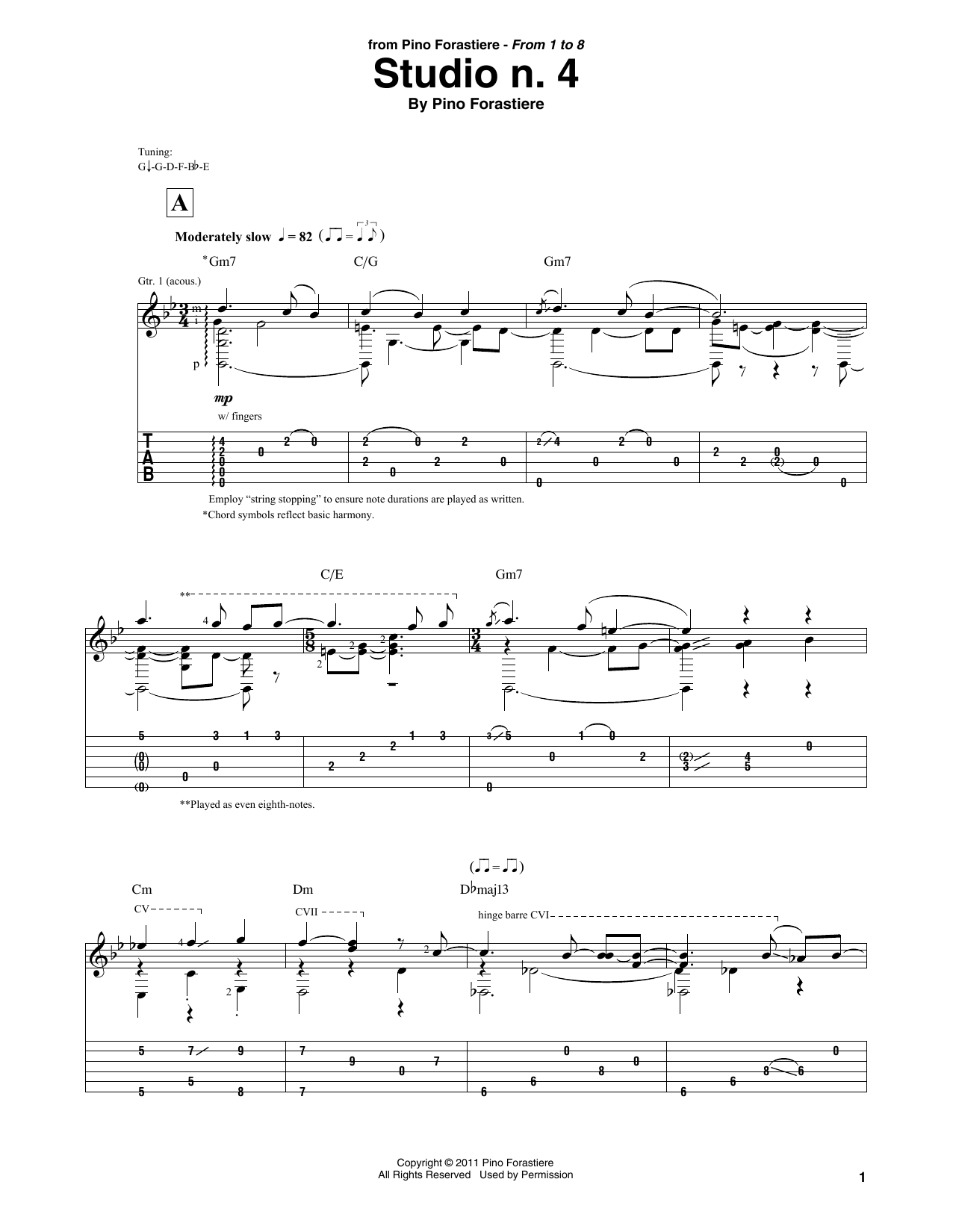 Pino Forastiere Studio n. 4 sheet music notes and chords. Download Printable PDF.