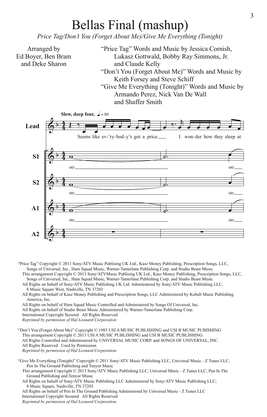 Pitch Perfect (Movie) Bellas Finals (Mashup) (from Pitch Perfect)(arr. Deke Sharon) sheet music notes and chords. Download Printable PDF.