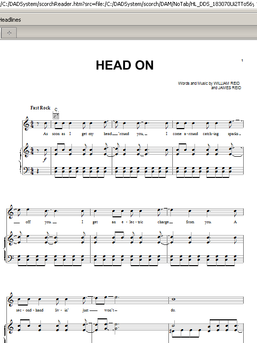 Learn to play Pixies Head On sheet music for Piano, Vocal & Guitar Chords (Right-Hand Melody) in minutes. Price: 7.8900$ Pixies Head On sheet music notes and chords arranged for Piano, Vocal & Guitar Chords (Right-Hand Melody)