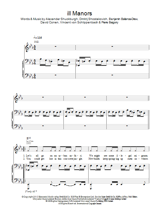 Learn to play Plan B ill Manors sheet music for Piano, Vocal & Guitar Chords in minutes. Price: 7.8900$ Plan B ill Manors sheet music notes and chords arranged for Piano, Vocal & Guitar Chords