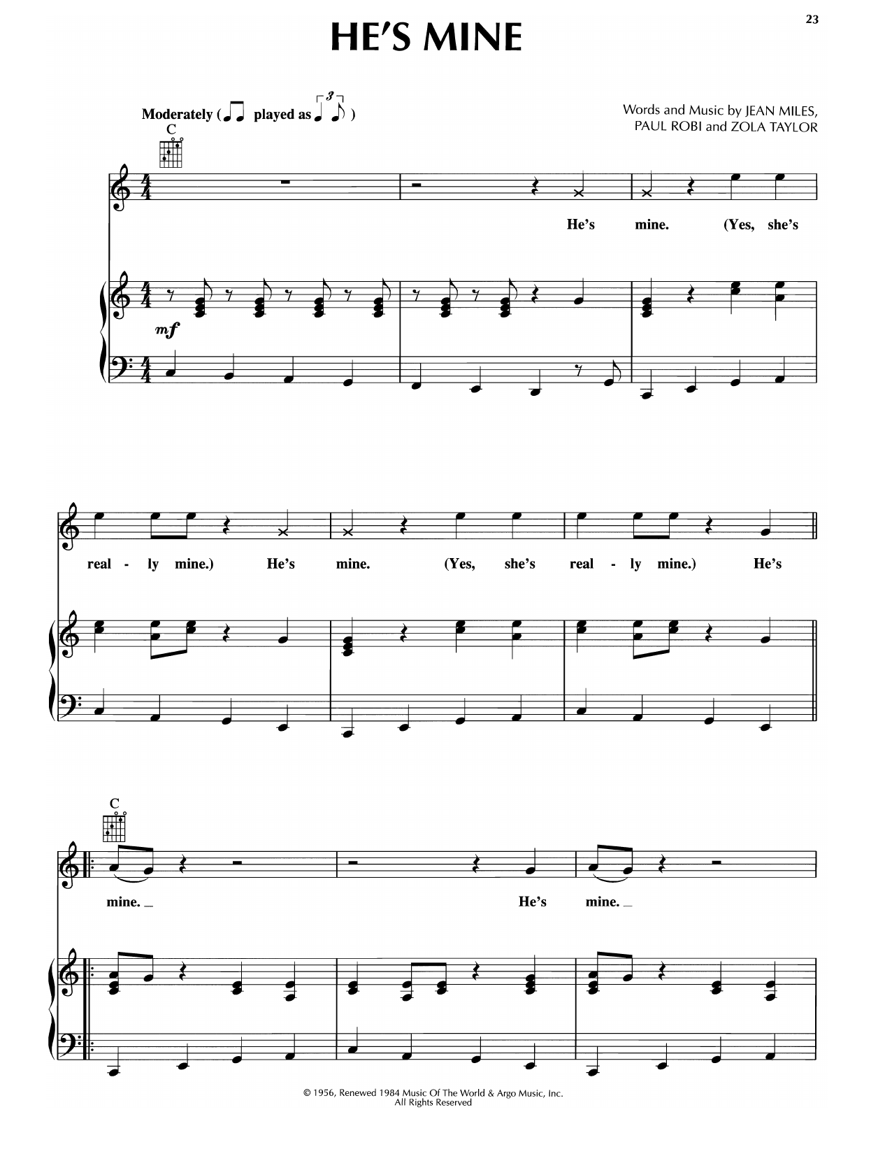 Learn to play Platters He's Mine sheet music for Piano, Vocal & Guitar Chords (Right-Hand Melody) in minutes. Price: 7.8900$ Platters He's Mine sheet music notes and chords arranged for Piano, Vocal & Guitar Chords (Right-Hand Melody)