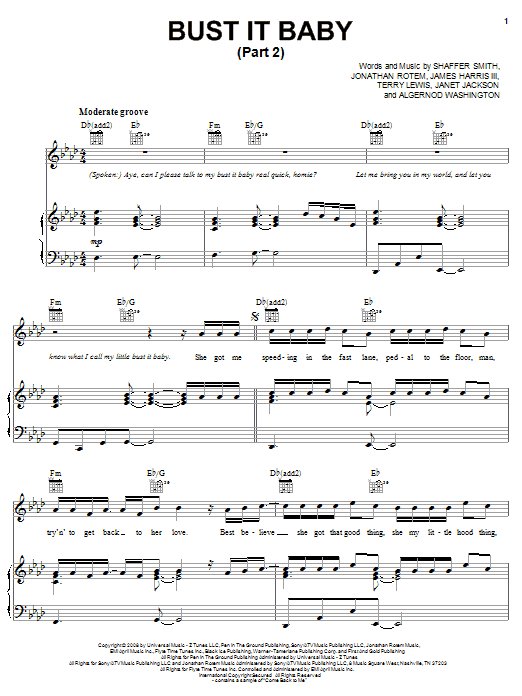Learn to play Plies Bust It Baby (Part 2) (feat. Ne-Yo) sheet music for Piano, Vocal & Guitar Chords (Right-Hand Melody) in minutes. Price: 7.8900$ Plies Bust It Baby (Part 2) (feat. Ne-Yo) sheet music notes and chords arranged for Piano, Vocal & Guitar Chords (Right-Hand Melody)
