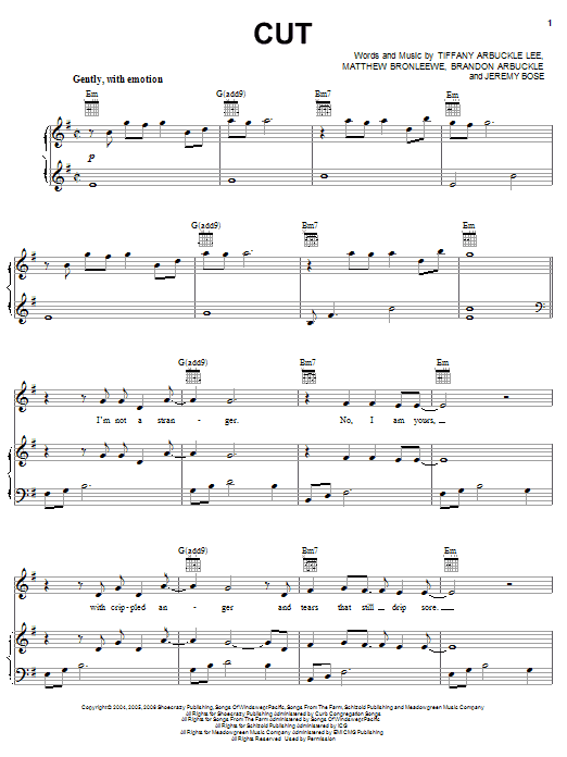 Plumb Cut sheet music notes and chords. Download Printable PDF.