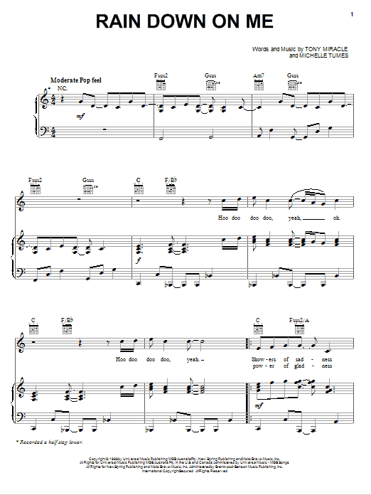 Learn to play Point Of Grace Rain Down On Me sheet music for Piano, Vocal & Guitar Chords (Right-Hand Melody) in minutes. Price: 7.8900$ Point Of Grace Rain Down On Me sheet music notes and chords arranged for Piano, Vocal & Guitar Chords (Right-Hand Melody)