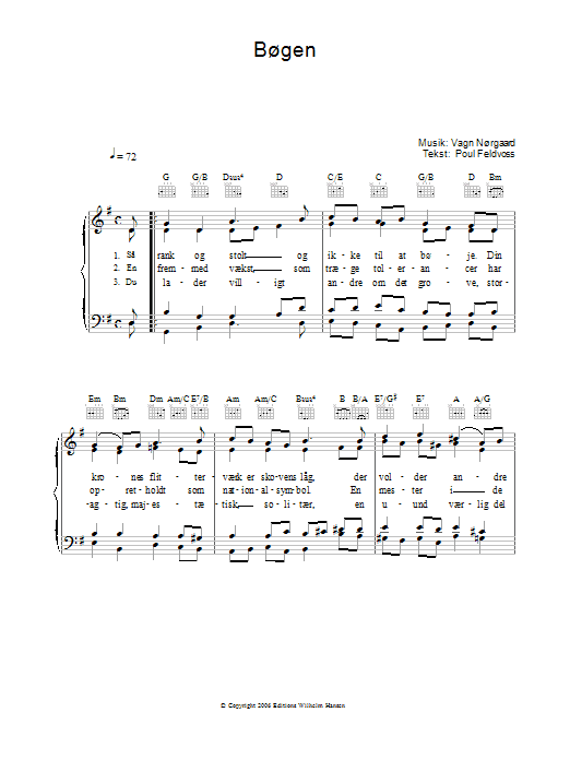 Learn to play Poul Feldvoss Bøgen sheet music for Piano, Vocal & Guitar Chords in minutes. Price: 7.8900$ Poul Feldvoss Bøgen sheet music notes and chords arranged for Piano, Vocal & Guitar Chords