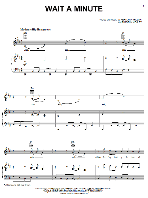 Pussycat Dolls featuring Timbaland Wait A Minute sheet music notes and chords. Download Printable PDF.