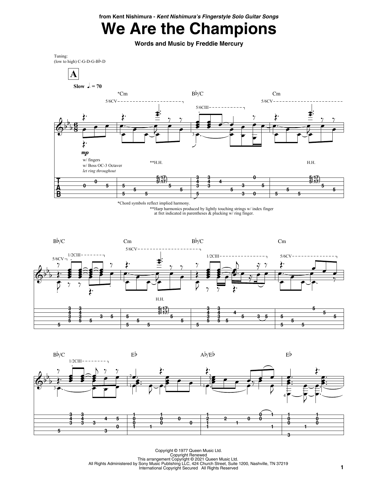 Queen We Are The Champions (arr. Kent Nishimura) sheet music notes and chords. Download Printable PDF.