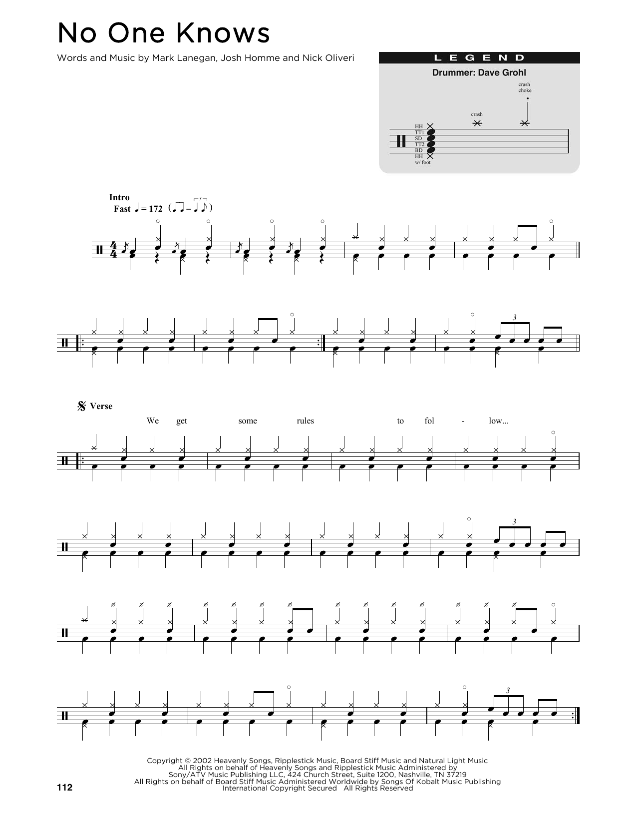 Queens Of The Stone Age No One Knows sheet music notes and chords. Download Printable PDF.