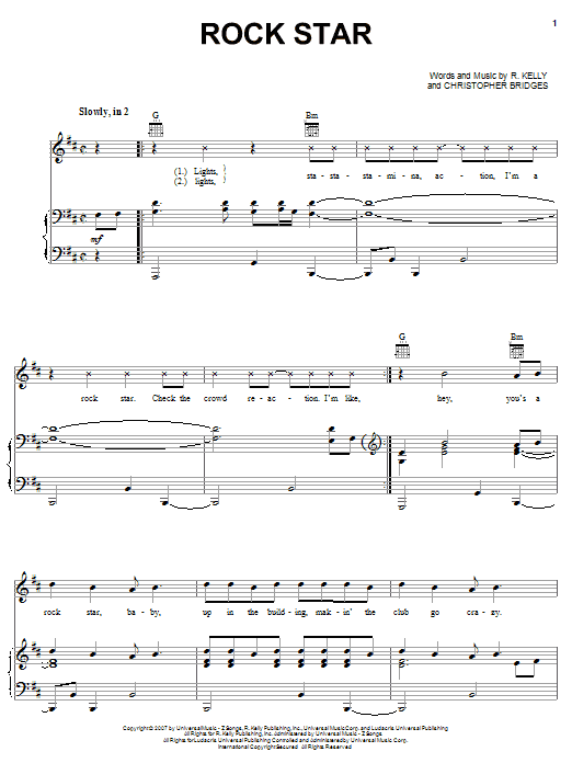Learn to play R. Kelly Rock Star sheet music for Piano, Vocal & Guitar Chords (Right-Hand Melody) in minutes. Price: 7.8900$ R. Kelly Rock Star sheet music notes and chords arranged for Piano, Vocal & Guitar Chords (Right-Hand Melody)