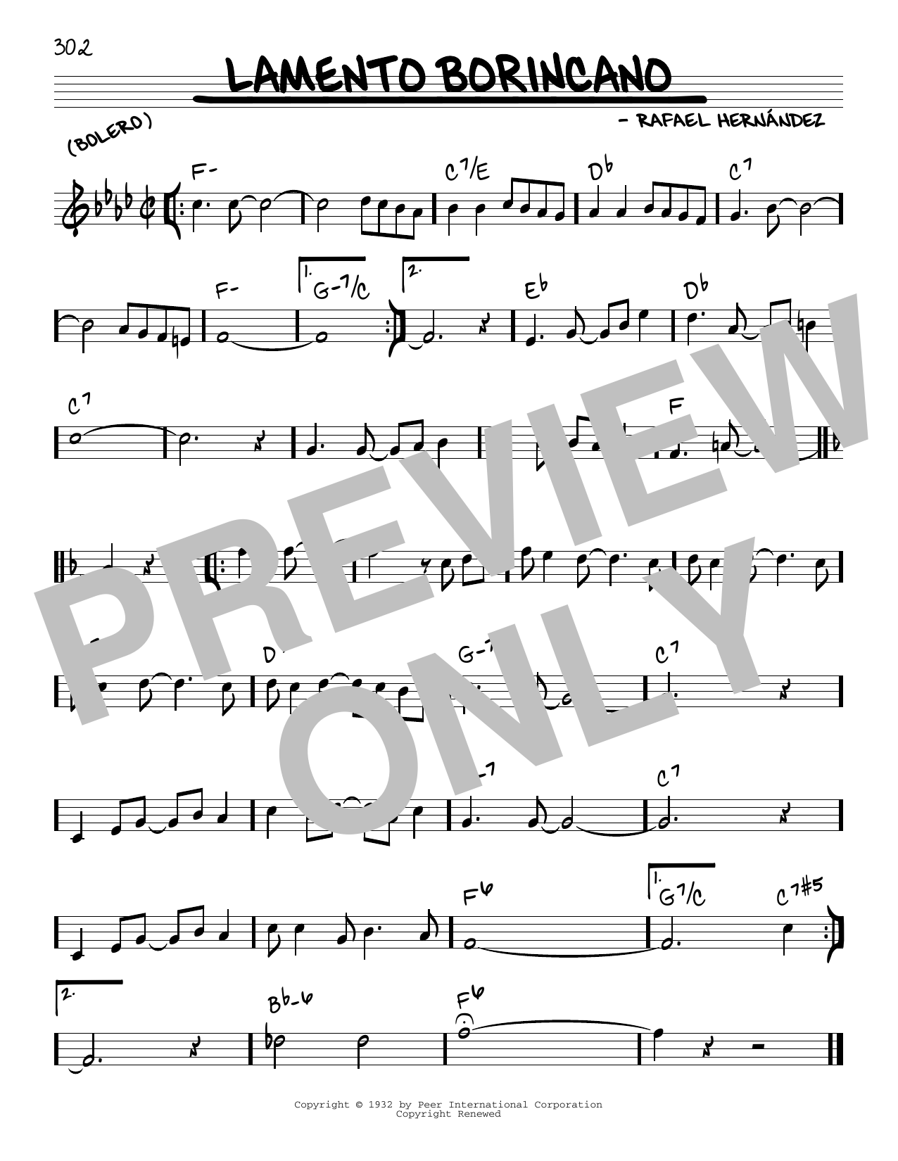 Learn to play Rafael Hernandez Lamento Borincano sheet music for Real Book – Melody & Chords in minutes. Price: 5.9900$ Rafael Hernandez Lamento Borincano sheet music notes and chords arranged for Real Book – Melody & Chords