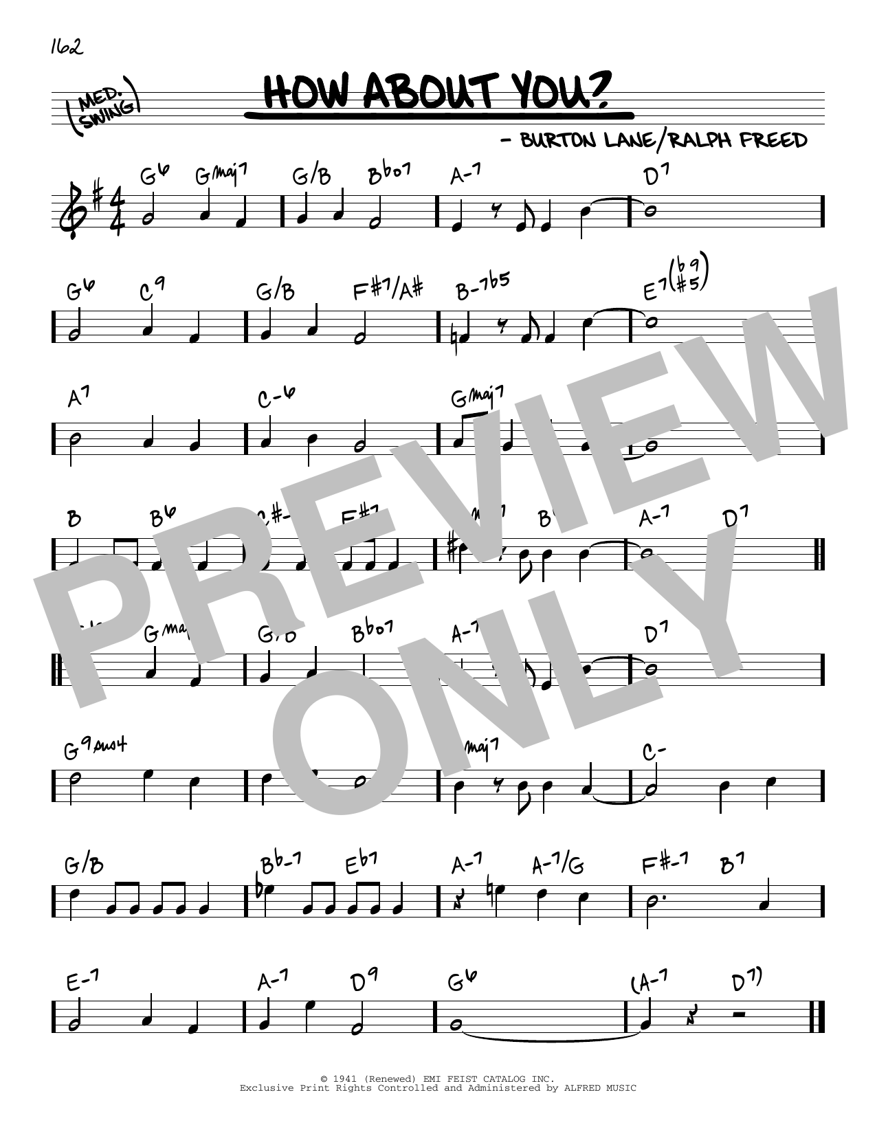 Ralph Freed How About You? sheet music notes and chords. Download Printable PDF.