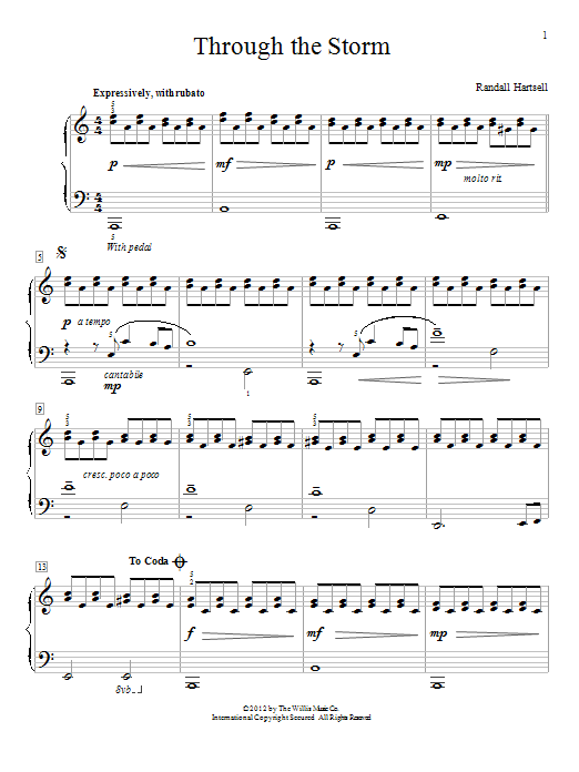 Randall Hartsell Through The Storm sheet music notes and chords. Download Printable PDF.