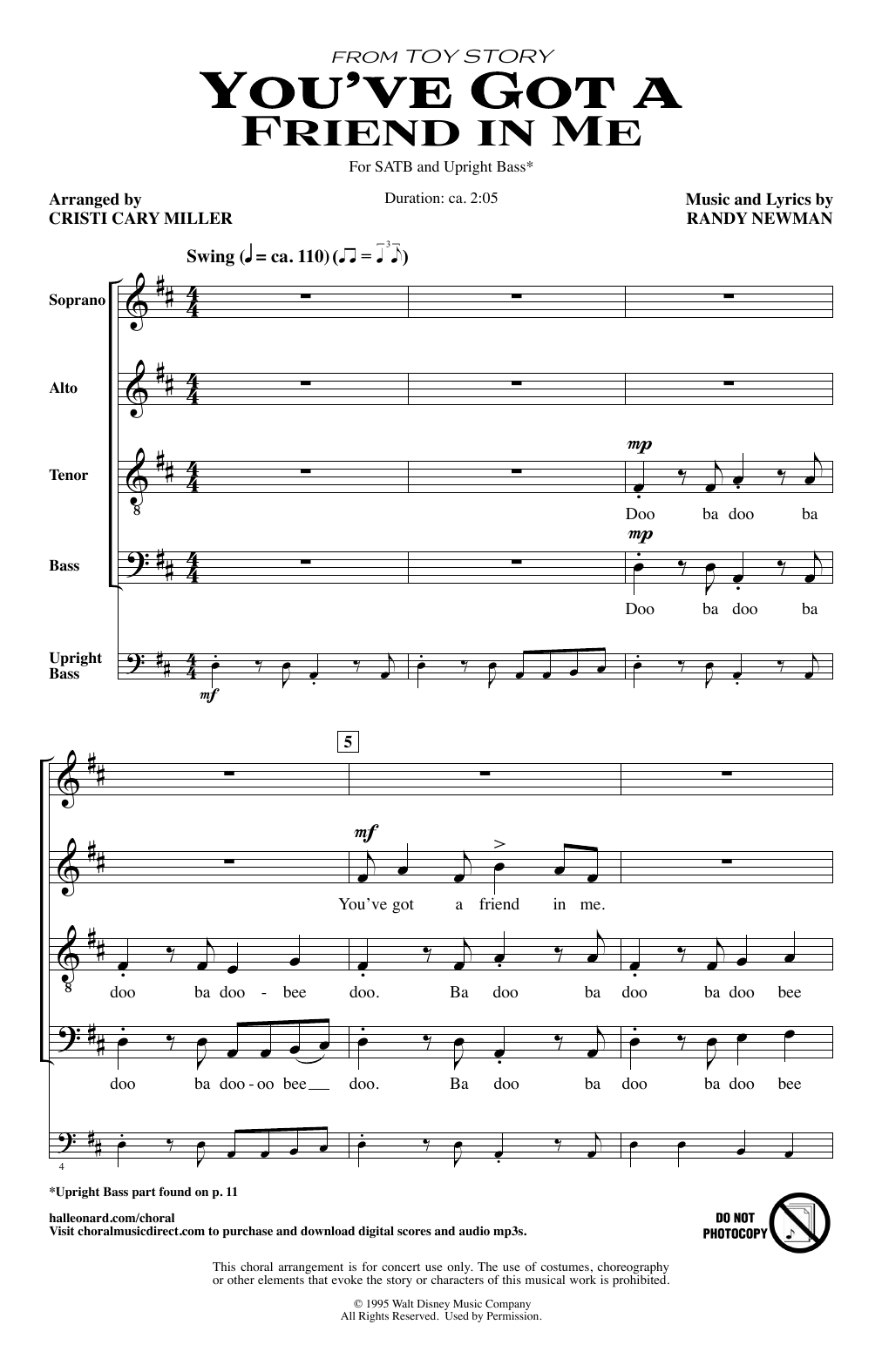 Randy Newman You've Got A Friend In Me (from Toy Story) (arr. Cristi Cary Miller) sheet music notes and chords. Download Printable PDF.