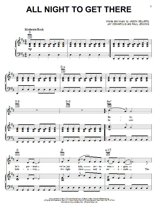 Learn to play Rascal Flatts All Night To Get There sheet music for Piano, Vocal & Guitar Chords (Right-Hand Melody) in minutes. Price: 7.8900$ Rascal Flatts All Night To Get There sheet music notes and chords arranged for Piano, Vocal & Guitar Chords (Right-Hand Melody)