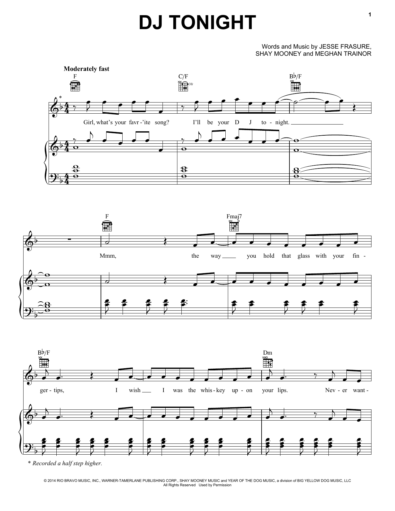 Learn to play Rascal Flatts DJ Tonight sheet music for Piano, Vocal & Guitar Chords (Right-Hand Melody) in minutes. Price: 7.8900$ Rascal Flatts DJ Tonight sheet music notes and chords arranged for Piano, Vocal & Guitar Chords (Right-Hand Melody)