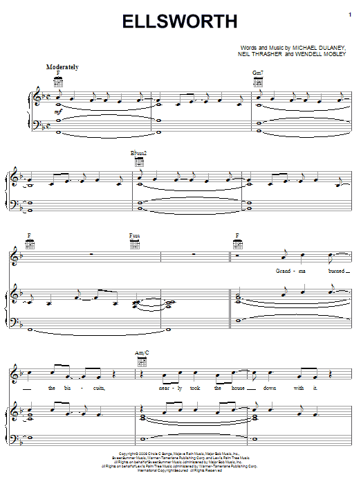 Learn to play Rascal Flatts Ellsworth sheet music for Piano, Vocal & Guitar Chords (Right-Hand Melody) in minutes. Price: 7.8900$ Rascal Flatts Ellsworth sheet music notes and chords arranged for Piano, Vocal & Guitar Chords (Right-Hand Melody)