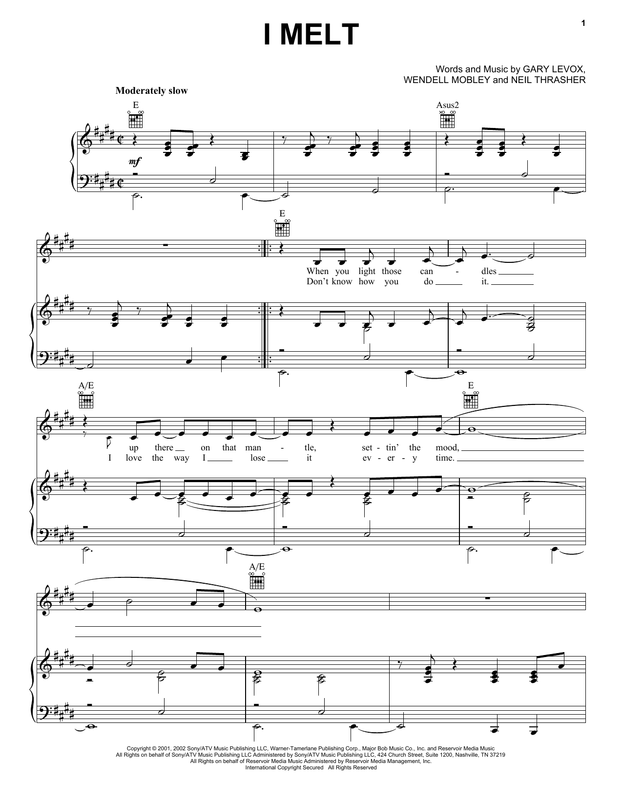 Learn to play Rascal Flatts I Melt sheet music for Piano, Vocal & Guitar Chords (Right-Hand Melody) in minutes. Price: 7.8900$ Rascal Flatts I Melt sheet music notes and chords arranged for Piano, Vocal & Guitar Chords (Right-Hand Melody)