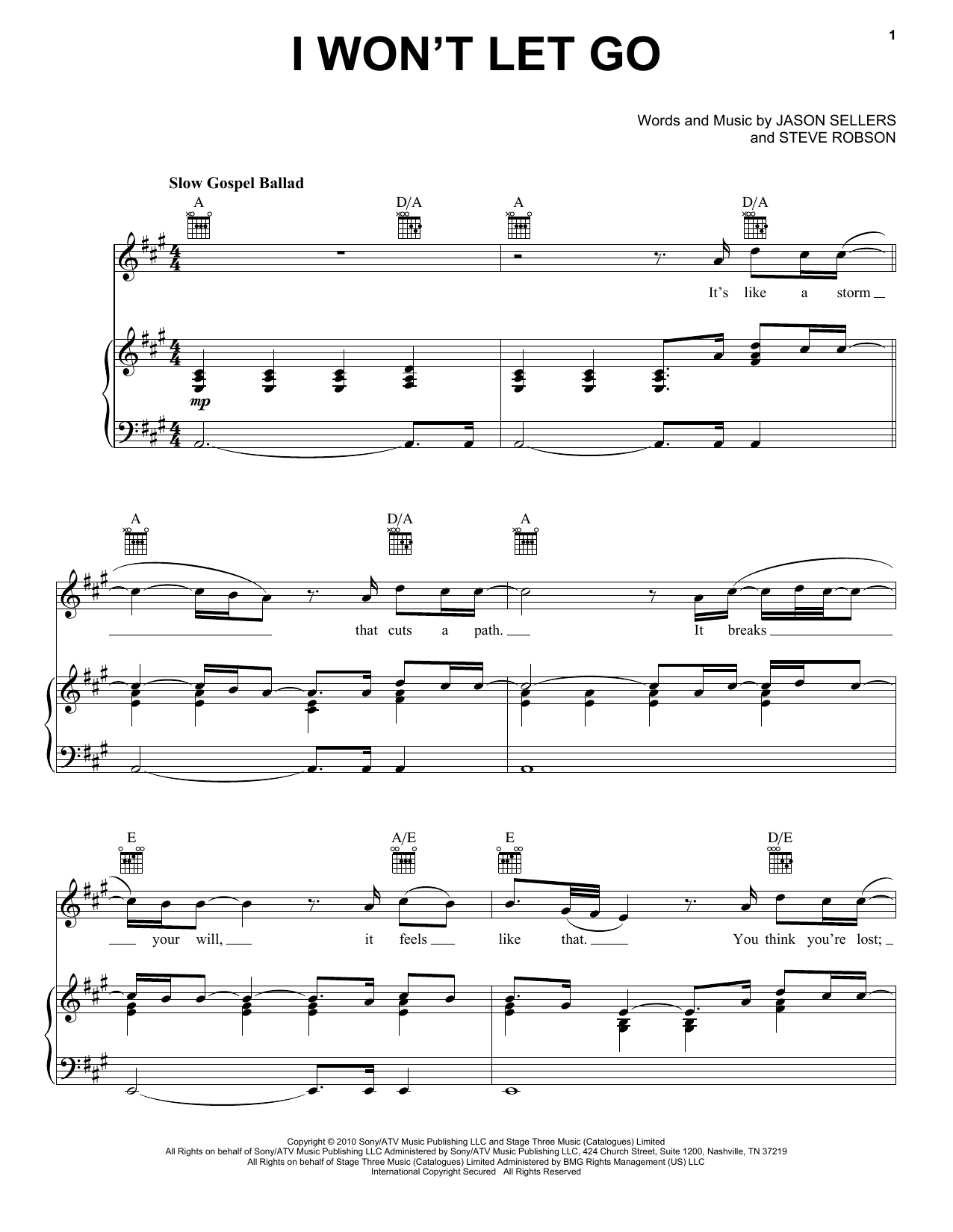 Rascal Flatts I Won't Let Go sheet music notes and chords. Download Printable PDF.