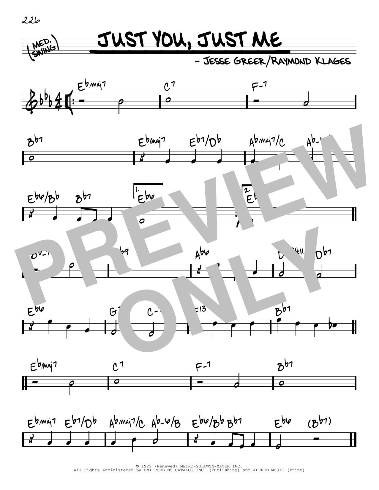 Learn to play Raymond Klages Just You, Just Me sheet music for Real Book – Melody & Chords in minutes. Price: 5.9900$ Raymond Klages Just You, Just Me sheet music notes and chords arranged for Real Book – Melody & Chords